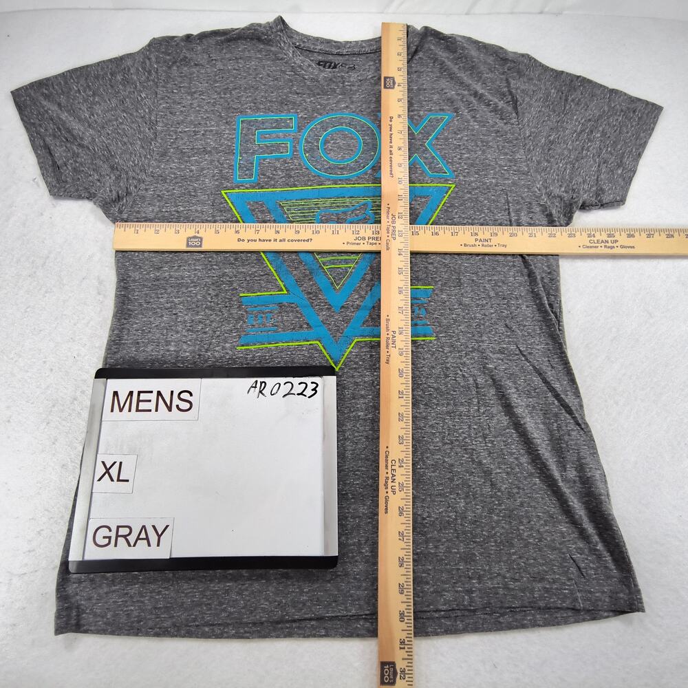 Fox Casual Crew Neck Graphic Short Sleeve T Shirt Mens Size Extra Large XL Gray - Picture 4 of 8